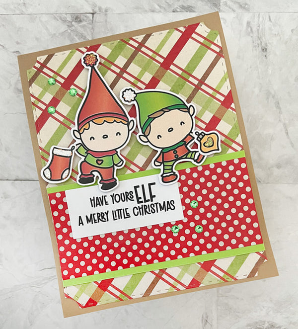 Pink & Main Clear Stamps - Christmas Elves
