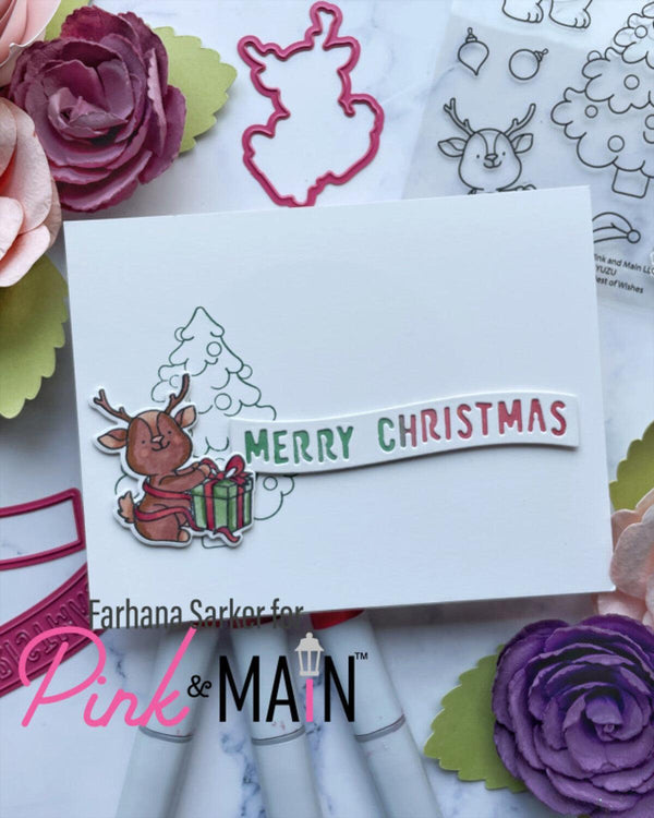 Pink & Main Dies - Christmas Sentiment Strip