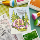Pinkfresh Studio Sentiments Die Set - Retro Camp Days