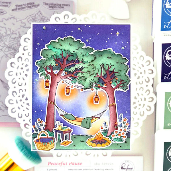 Pinkfresh Studio Stencil Set - Peaceful Pause