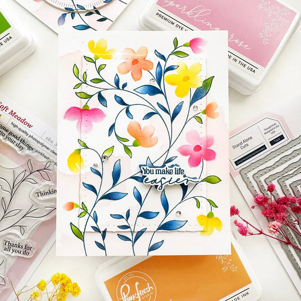 Pinkfresh Studio Stencil Set - Soft Meadow