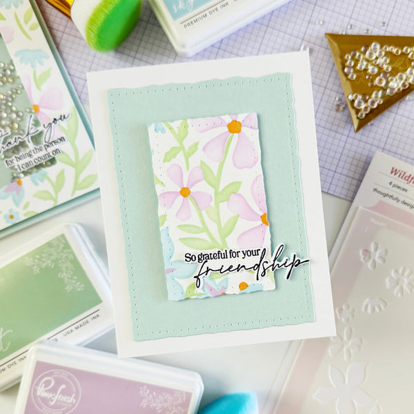 Pinkfresh Studio Stencil Set - Wildflower Notes