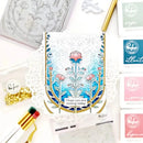 Pinkfresh Studio Cling Stamp 4.25"X5.5" Art Deco Floral Arch*