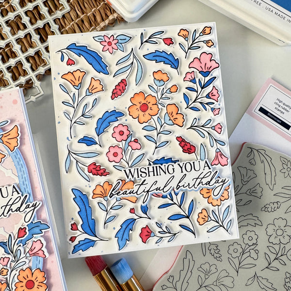 Pinkfresh Studio Cling Stamp - Bloomscape