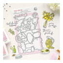 Metal die cutters with citrus-themed designs on a light background