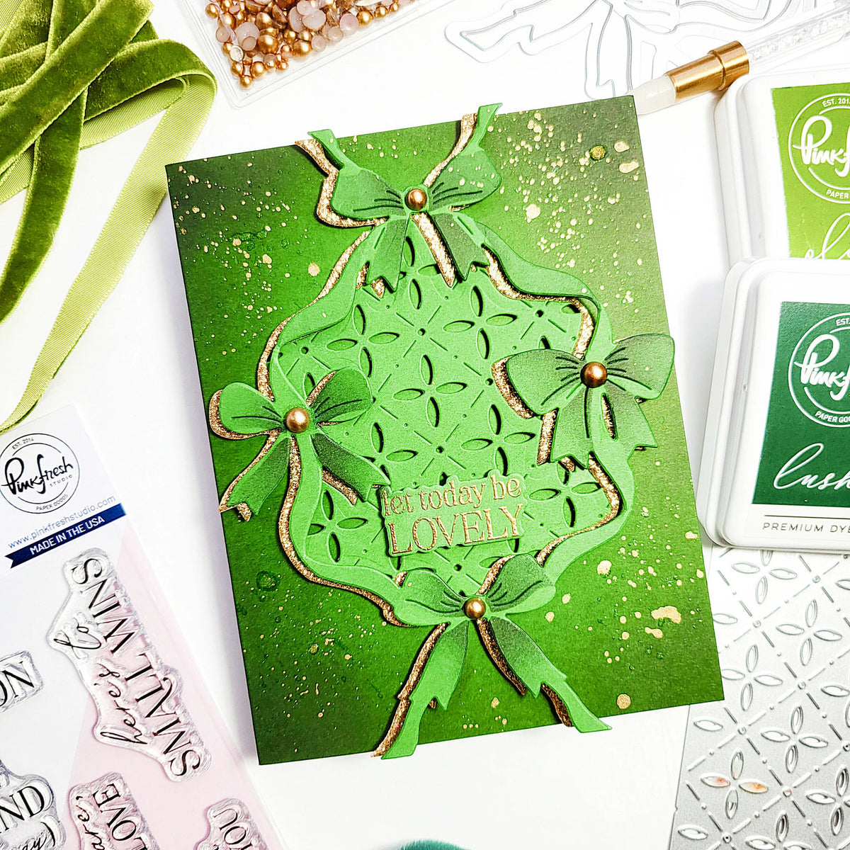 Pinkfresh Studio Ribbon Splendor Die Set | CraftOnline