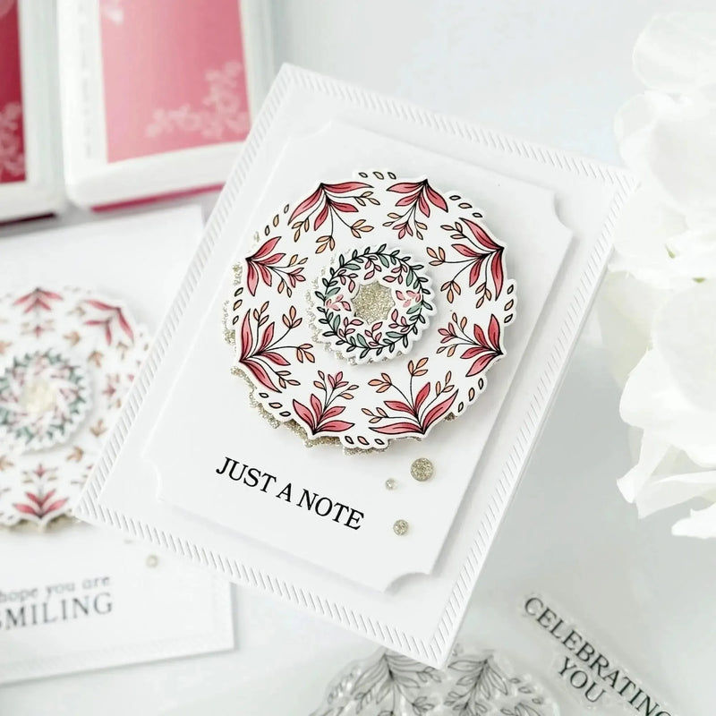 Pinkfresh Studio Clear Stamp Set 6"X8" Floral Kaleidoscope