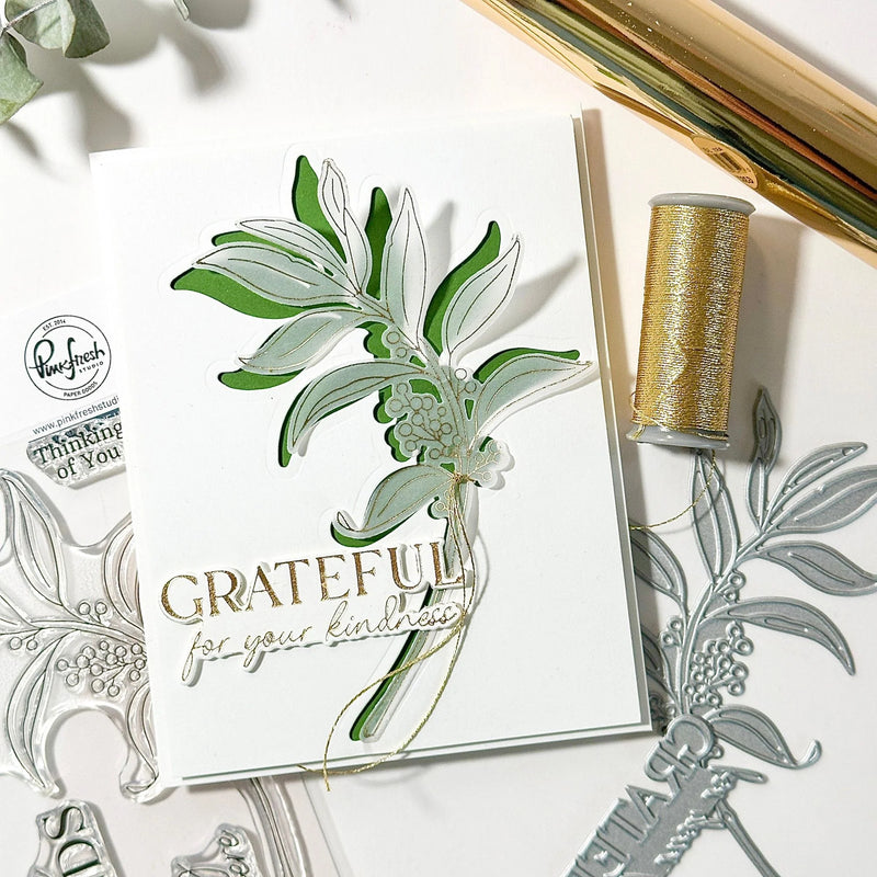 Pinkfresh Studio Press Plate Grateful Greenery