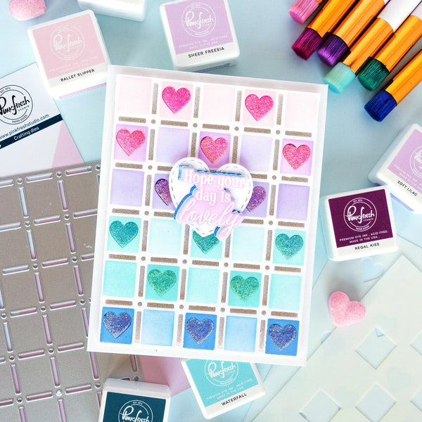 Pinkfresh Studio Stencil Set - Refined Grid Builder