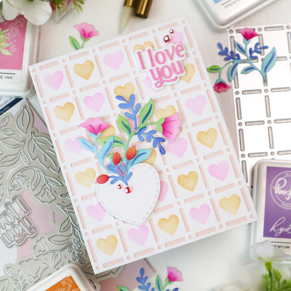 Pinkfresh Studio Stencil Set - Refined Grid Builder