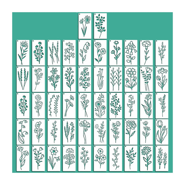 Poppy Craft Stencil Kit #89 - Flowing Flowers