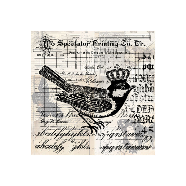 Poppy Crafts Clear Stamps #585 - Background - Crown Bird