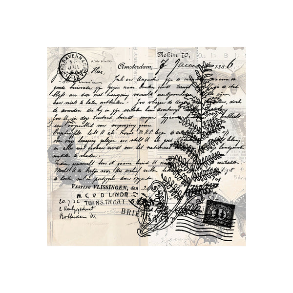 Poppy Crafts Clear Stamps #588 - Background - Fern Postcard