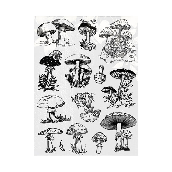 Poppy Crafts Clear Stamps #590 - Many Mushrooms