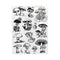 Poppy Crafts Clear Stamps #590 - Many Mushrooms