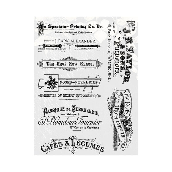 Poppy Crafts Clear Stamps #592 - Vinatge Banners