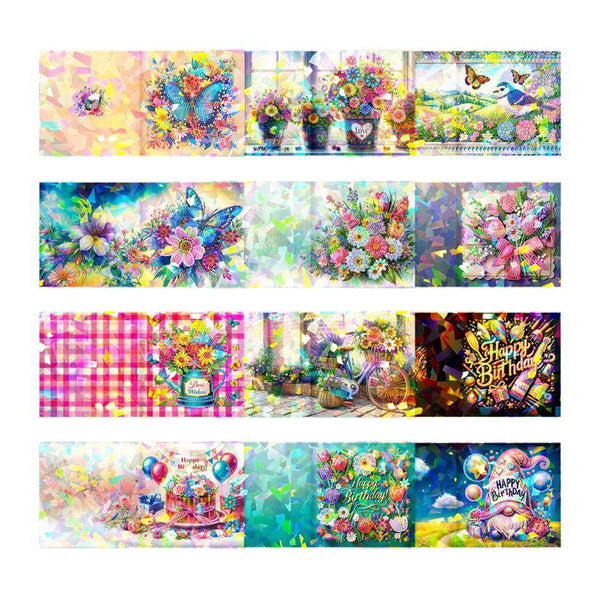 Poppy Crafts Diamond Art Greeting Card Kit #36 - 12 Pack