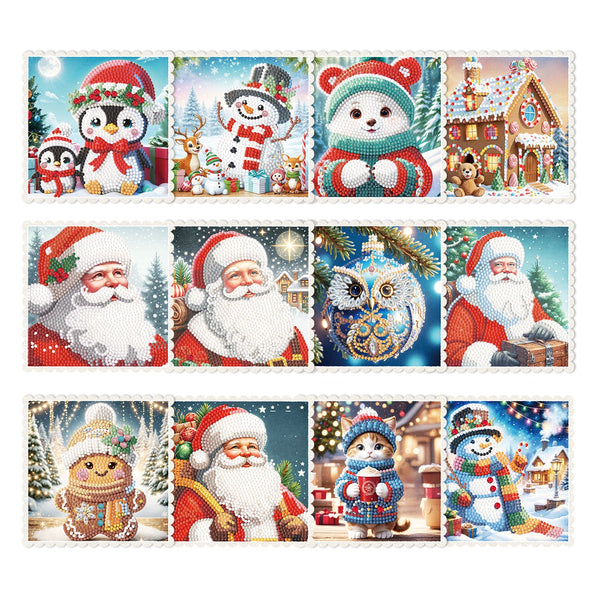 Poppy Crafts Diamond Art Greeting Card Kit #37 - 12 Pack