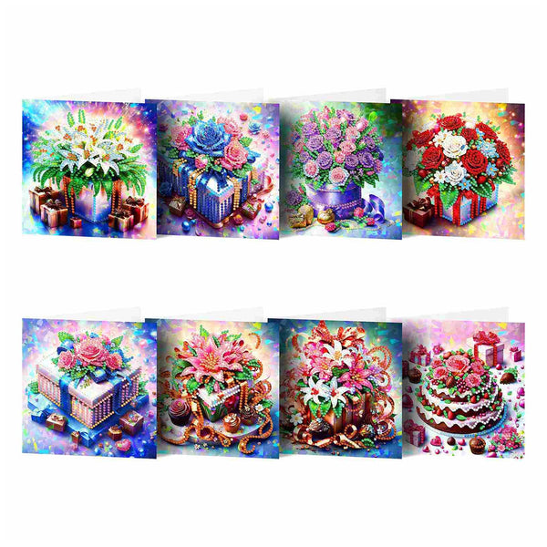 Poppy Crafts Diamond Art Greeting Card Kit #38 - 8 Pack
