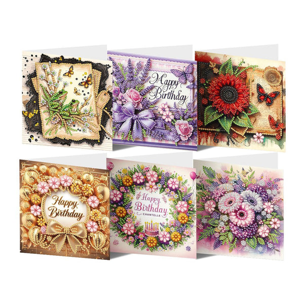 Poppy Crafts Diamond Art Greeting Card Kit #45 - 6 pack
