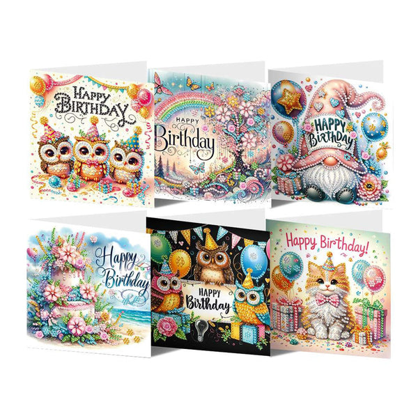 Poppy Crafts Diamond Art Greeting Card Kit #46 - 6 Pack