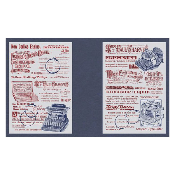 Poppy Crafts Notes On Time Rub-Ons - The Poem of Typewriters