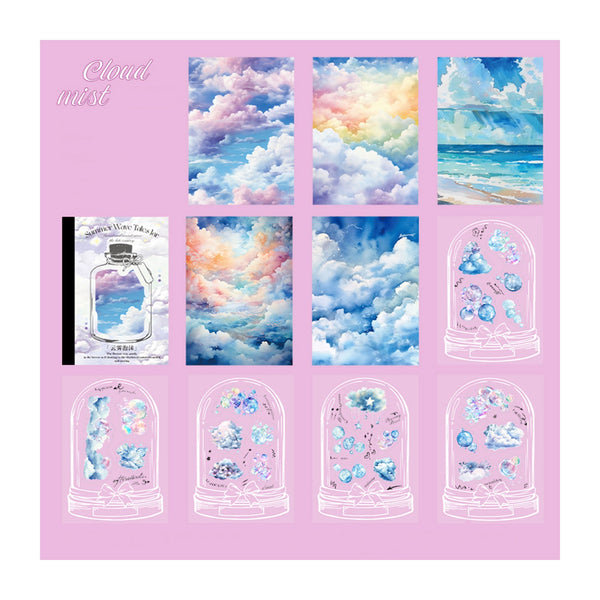 Poppy Crafts Summer Jar Sticker Pack - Cloud Mist