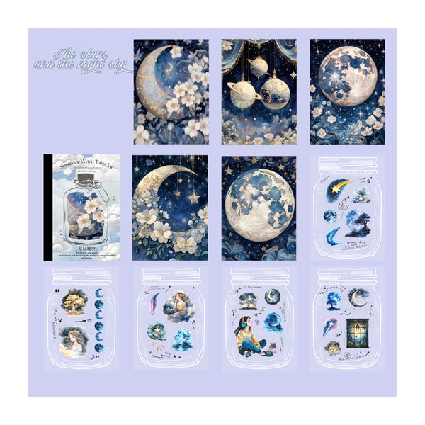 Poppy Crafts Summer Jar Sticker Pack - The Night Sky