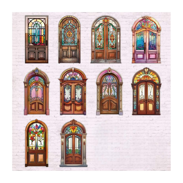 Poppy Crafts Vintage Courtyard Stickers - Rustic Doorways