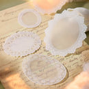 Poppy Craft Lace Frames Vellum Paper Stickers - Wisp of Cloud