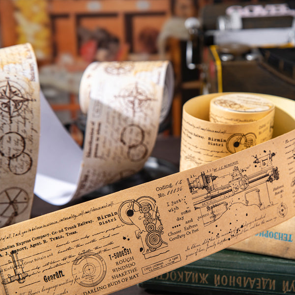 Poppy Craft Printed Kraft Sticker Roll - Sewing Draft