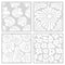 Poppy Craft Stencil Kit #84 - Funky Flowers