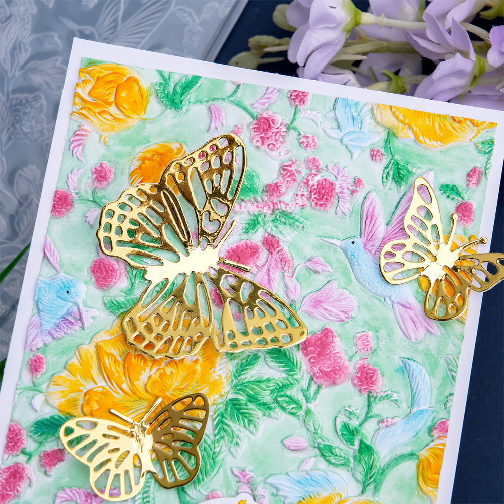 Poppy Crafts 3D Embossing Folder Floral Aviary #298 | CraftOnline