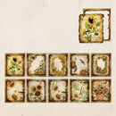 Poppy Crafts Burnt Edge Scrap Paper Pack - Garden of Memories 3 - 50pcs