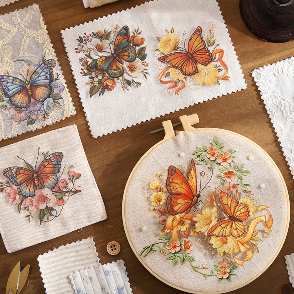 Poppy Crafts Orange Light Butterfly PET Stickers | CraftOnline