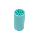 A light blue plastic cylindrical tool with a radial starburst-like opening at the top, shown on a plain white background.