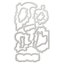 A set of layered metal cutting dies for scrapbooking or card making, shown on a plain white background.