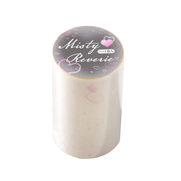 Cylindrical container with a decorative lid featuring the brand 'Misty Reverie' on a white background.
