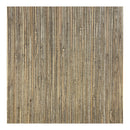A square swatch of textured woven paper with vertical ribbed stripes in beige, brown, and gray tones.