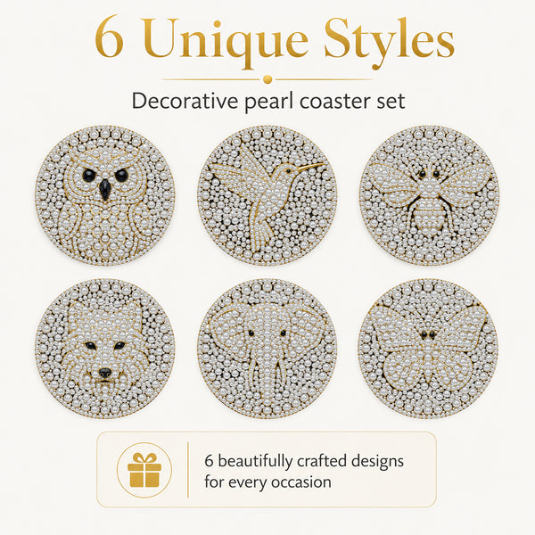 Poppy Crafts Pearl Art Coaster Kit
