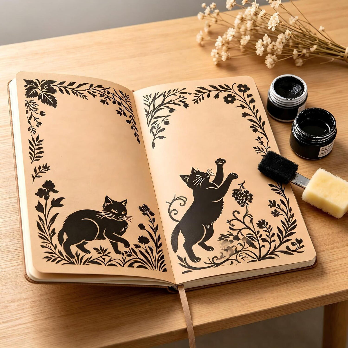 Poppy Crafts Cat Designs Stencil Kit #209 | CraftOnline