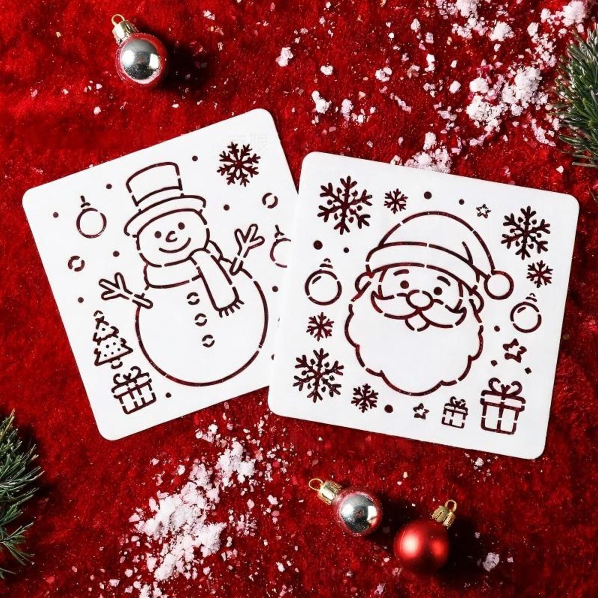 Poppy Crafts Festive Motifs Stencil Kit #212 | CraftOnline