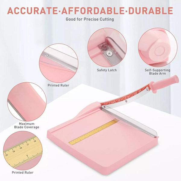 Universal Crafts Luxury Guillotine Trimmer 12" - Pink