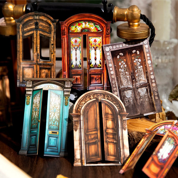 Poppy Crafts Vintage Courtyard Stickers - Rustic Doorways