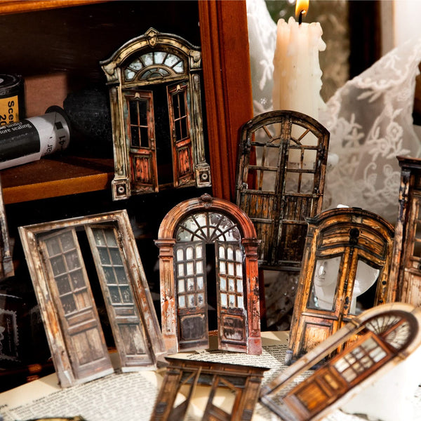 Poppy Crafts Vintage Courtyard Stickers - Rustic Doorways