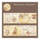 Poppy Craft Printed Kraft Sticker Roll - Mechanical Remnants
