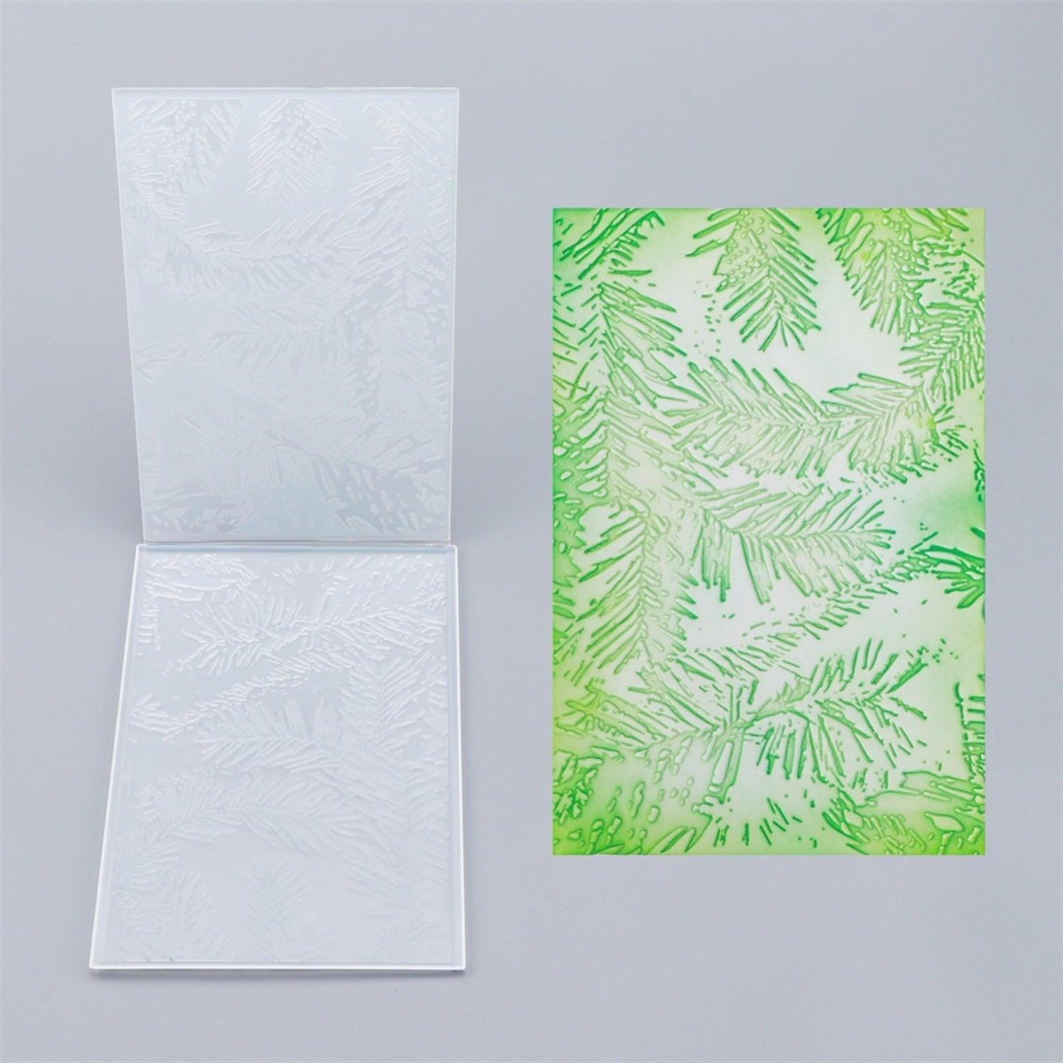 Poppy Crafts 3D Embossing Folder #223 - Pine Foliage – CraftOnline