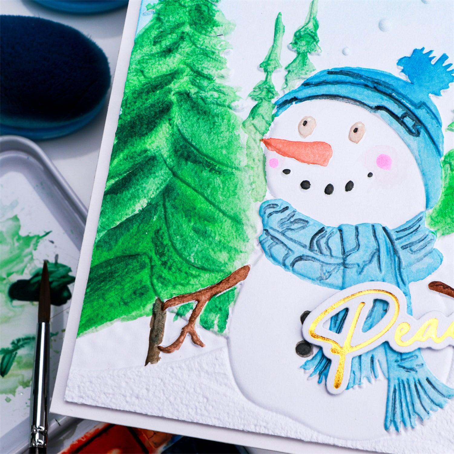Poppy Crafts 3D Embossing Folder #225 - Jolly Snowman – CraftOnline