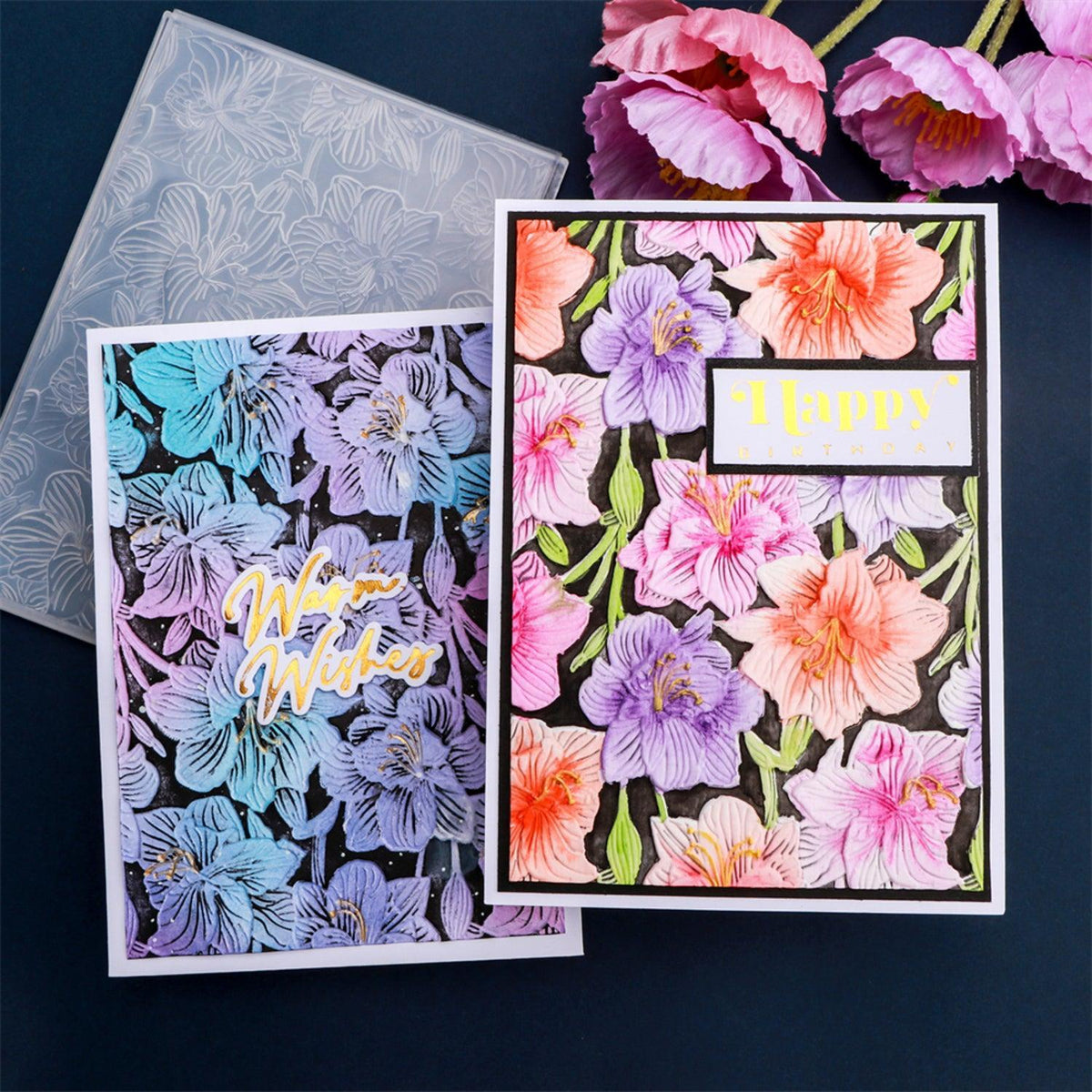 Poppy Crafts 3D Embossing Folder #226 - Floral Foliage – CraftOnline