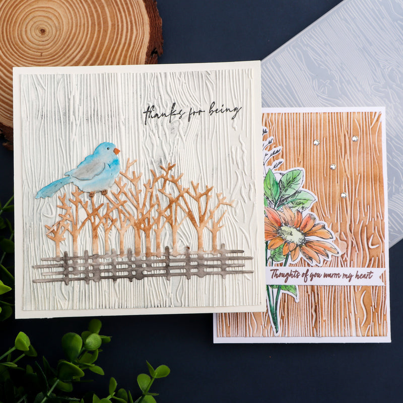 Poppy Crafts 3D Embossing Folder #266 - Woodgrain Texture – CraftOnline